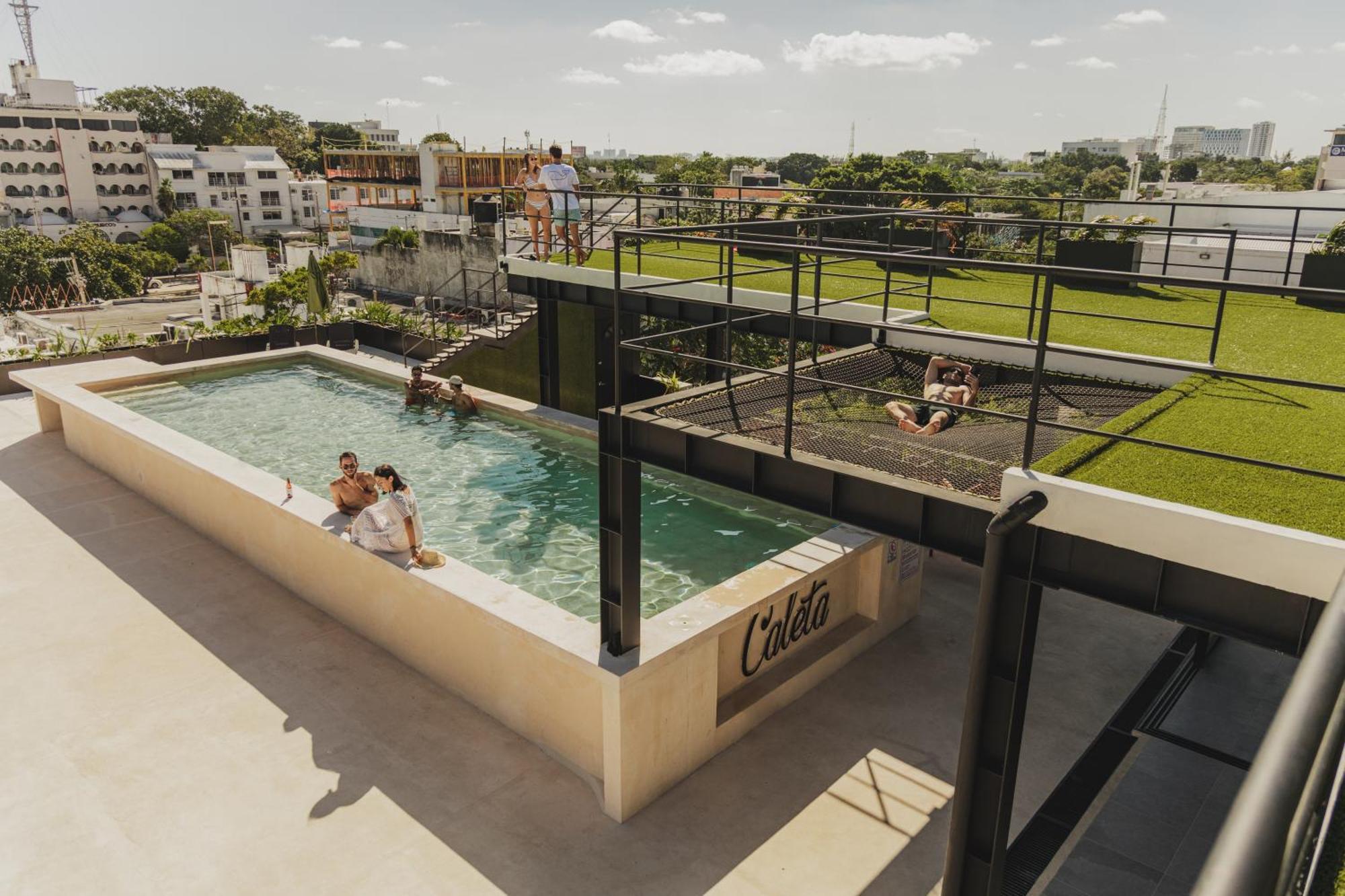 Caleta Hostel Rooftop & Pool Cancun Luaran gambar